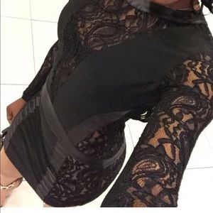 Black see through dress